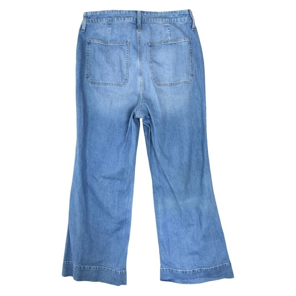 J.Crew ‘96 Denim Trouser Jeans Size 34 Flare Wide Legs 70s Vibe - Picture 2 of 9